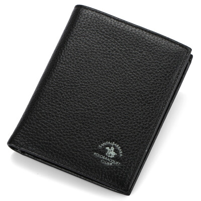 

St Paul&39s men&39s wallet first layer of leather&two short-cut models of multi-card black wallet