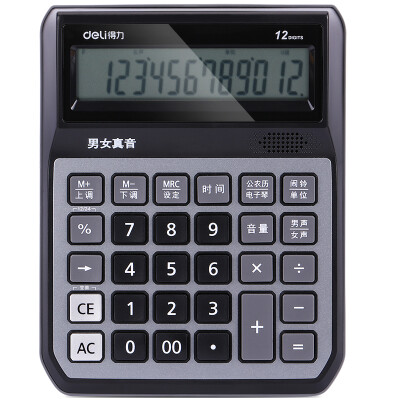 

Effective (deli) 1581 office finance desktop calculator / computer Alice head widescreen dual power adjustable decimal places