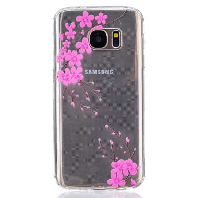 

Diagonal flower Pattern Soft Thin TPU Rubber Silicone Gel Case Cover for SAMSUNG GALAXY S7