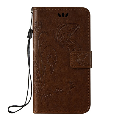 

Coffee Embossed PU Leather Wallet Case Classic Flip Cover with Stand Function and Credit Card Slot for WIKO Lenny 3