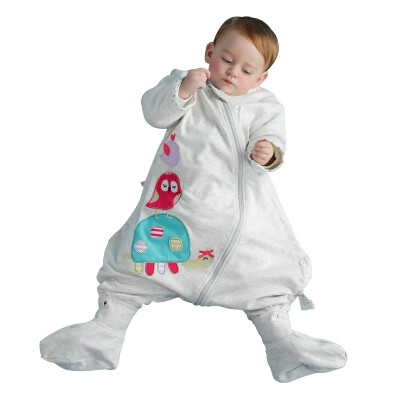 

Mi Le fish baby baby double-layer 3-legged sleeping bag children's cotton anti-kick was (small turtle) flowers 100CM