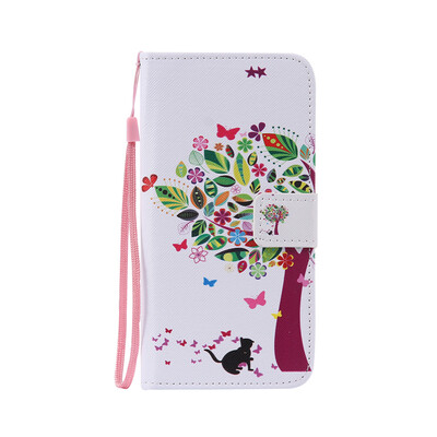 

Tree&Cat Design PU Leather Flip Cover Wallet Card Holder Case for SAMSUNG J710 J72016