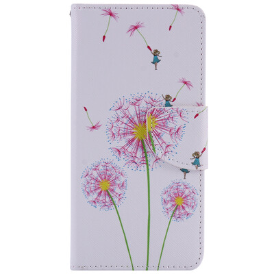 

Pink Dandelion Design Кожа PU откидной крышки Кошелек для карты Держатель для SONY XA