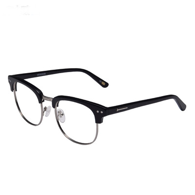 

Wei Gu&39s VEGOOS 5043S retro fashion big frame men&women glasses myopic glasses frame bright black box silver mirror
