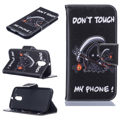 

Grim Reaper Design PU Leather Flip Cover Wallet Card Holder Case for Moto G4/G4 Plus