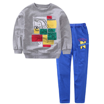 

KIDS MAM & DAD Kids & Casual Set Big Tot Set Long Sleeve T-Shirt Pants Sweater 52412 Light Gray 150
