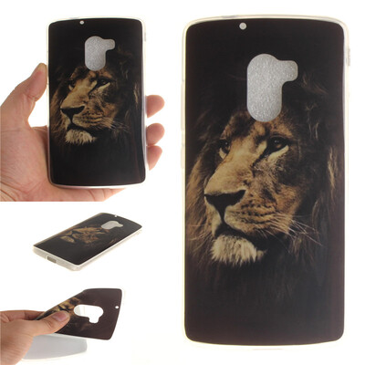 

Lions Pattern Soft Thin TPU Rubber Silicone Gel Case Cover for Lenovo A7010