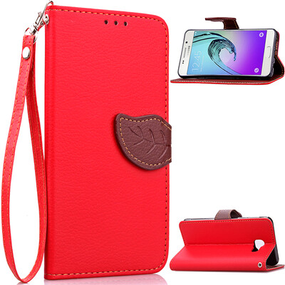 

Red Design PU Leather Flip Cover Wallet Card Holder Case for Samsung Galaxy A32016A3100