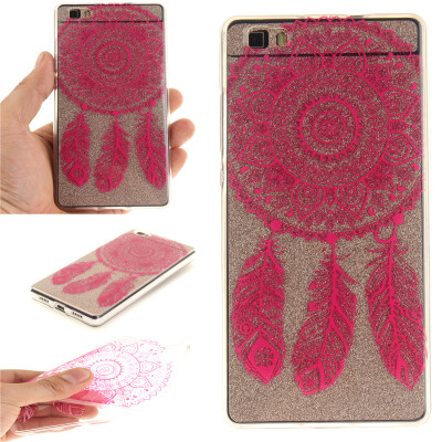 

Rose wind chimes Pattern Soft Thin TPU Rubber Silicone Gel Case Cover for HUAWEI P8 LITE