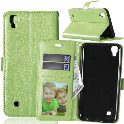 

Green Style Classic Flip Cover with Stand Function and Credit Card Slot for LG X Power