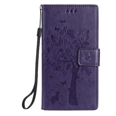 

Purple Tree Design PU кожа флип крышку кошелек карты держатель чехол для HUAWEI P8