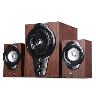 

Golden Field multimedia console S2 speaker (ancient rhyme carved, 2.1 active, wood, high fidelity, home theater)