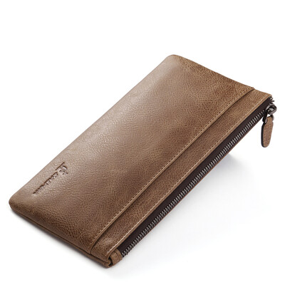

Alpina kangaroo (L'ALPINA) men's wallet fashion first layer of leather long section of large capacity multi-card wallet casual men's hand bag 661072046 khaki