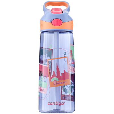 

[Jingdong Supermarket] contigo single layer sports straw cup summer portable plastic cup 560ml sea water blue HBC-ADN034