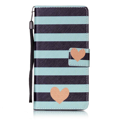 

Blue Stripes Дизайн PU кожа флип Обложка Кошелек для карты памяти чехол для Huawei P9
