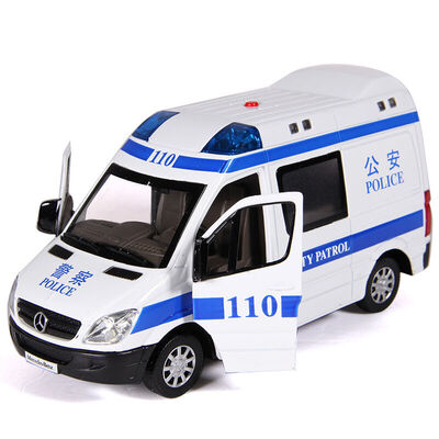 

Caper alloy car 132 Mercedes-Benz police car police car simulation car model baby children&39s toys boys toys cars with sound&light 88598NAAA
