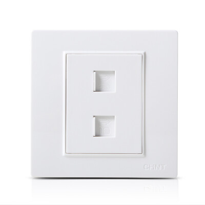 

Zhengtai (CHNT) socket panel switch socket computer + telephone socket Ya white 7L series NEW7-L20900