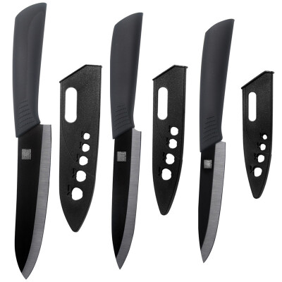 

XYJ Brand Ceramic Knives 4" Utility 5' Slicing 6" Chef Kitchen Knives +Peeler Four-Piece Set Cooking Knives Kitchen Gift