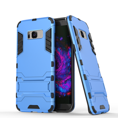 

Синий Slim Robot Armor Kickstand Ударопрочный жесткий корпус из прочной резины для SAMSUNG GALAXY S8 Plus