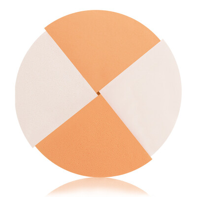 

UPLUS) wet and dry round four cut make-up puff (color random) (semi-fan-shaped cotton makeup on the foundation BB cream powder