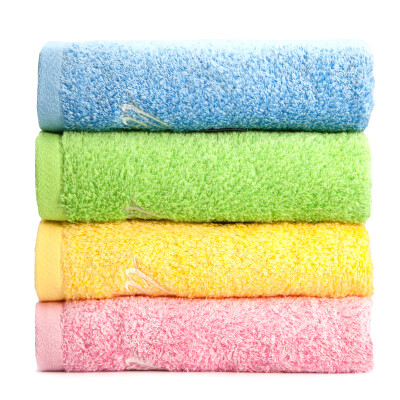 

LOFTEX Pure Cotton Towel 85g, 34x78cm, 4PCs red / yellow / blue / green