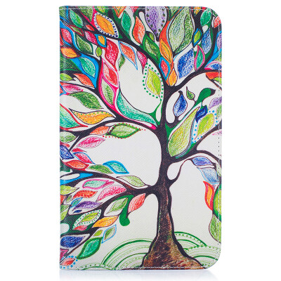 

Colorful tree Style Embossing Classic Flip Cover with Stand Function and Credit Card Slot for SAMSUNG Galaxy Tab J 7.0 T285