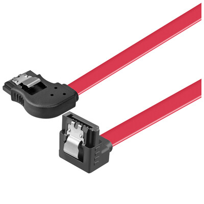 

CE-LINK 2632 SATA3 Hard Disk Data Cable Dual Elbow High Speed ​​Dual Channel Hard Drive Serial Cable Support SSD Solid State Drive Down Bend to Right Bend Red