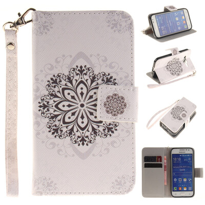 

Datura flowers Design PU Leather Flip Cover Wallet Card Holder Case for SAMSUNG GALAXY CORE Prime G360