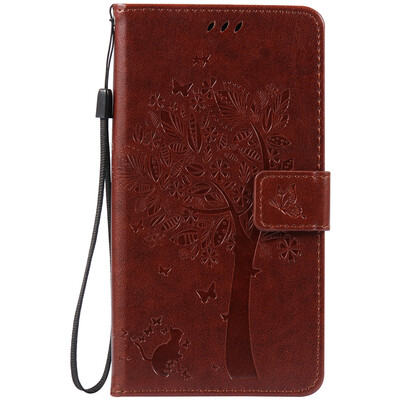 

Brown Tree Design PU Leather Flip Cover Wallet Card Holder Case for HUAWEI HONOR 5A