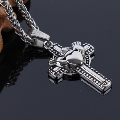 

316L Stainless Steel Cross Necklace Famous Brand Silver Chain Men Cross Pendant Necklaces Perfect Design