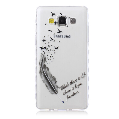 

Feathers and birds Pattern Soft Thin TPU Rubber Silicone Gel Case Cover for SAMSUNG GALAXY A5