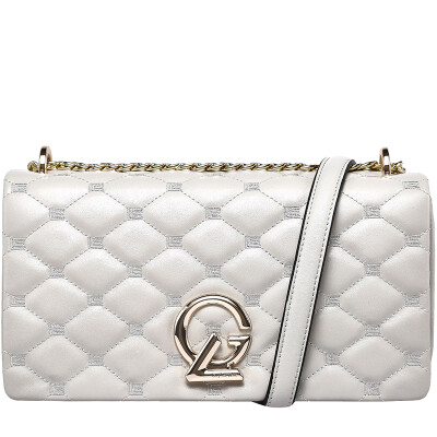 

Guy Laroche Womens Fashion Chain Bag Business Bag with super cowhide&plaid pattern GS1280021-02 Grey
