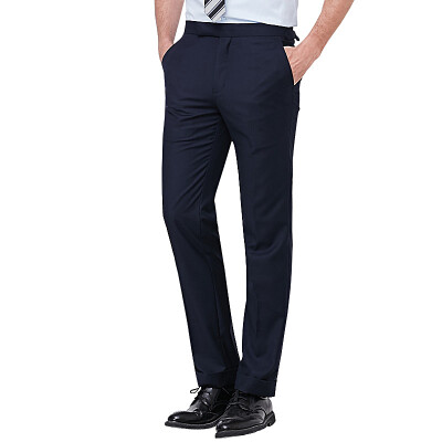 

Gentleman Virtue trousers men fashion adjustable waist straight male male hot business trousers YKM40121 navy blue 96 (2 feet 88)