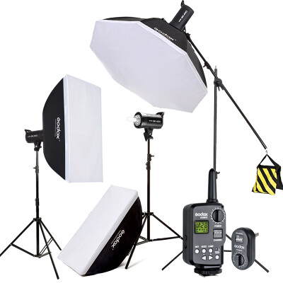 

God God (Godox) sk400W three lights photography light portrait studio fill light photography set soft light photography equipment