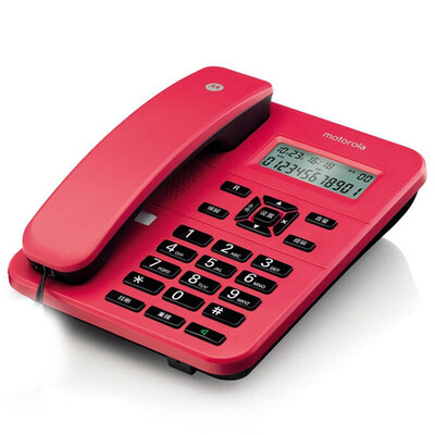 

Motorola (Motorola) CT202C Веревка фиксированной телефонной линии Caller ID без батареи домашний офис бизнес без помощи рук в европейском стиле моды проводной стационарный (красный)