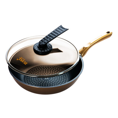 

Jingdong supermarket] drill technology (ZUANJ) imports of non-stick wok 30CM no smoke non-stick pot wok induction cooker general ZJ-GNW30
