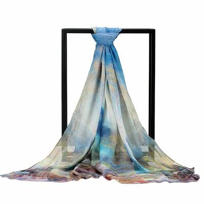 

Jingdong supermarket Ms Bao Shengxiang silk scarf chiffon long scarf female models scarf air conditioning shawl pretty flowers s9116