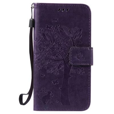 

Purple Tree Design PU Leather Flip Cover Wallet Card Holder Case for HUAWEI GR3