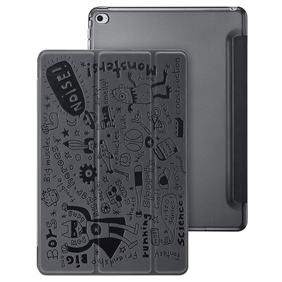 

(ESR) Apple iPad Air2 / 6 защитная крышка / оболочка света анти-падение три раза стент спящий кожаные наборы Q серии динамический серый сверхчеловек