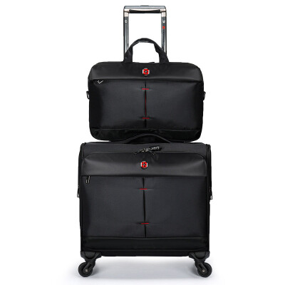 

SWISSGEAR Trolley Case Business Boarding Box Suitcase Multifunctional Luggage 16-inch Zipper Trolley Case [14 "Laptop Case] ​​Bags Wrap Bag SA-1205 Black