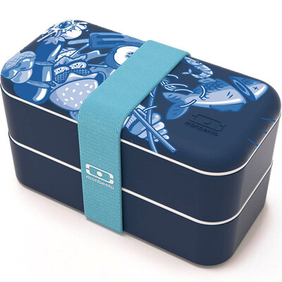 

monkento original printing double - layer sub - microwave oven lunch box Japanese lunch box empty air