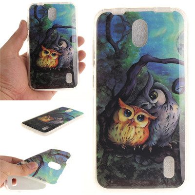 

Oil painting owl Pattern Soft Thin TPU Rubber Silicone Gel Case Cover for HUAWEI Y625