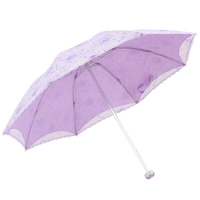 

Jingdong Supermarket] Paradise umbrella spring bright touch cloth embroidery double anti-ultraviolet three fold ultra-light sunny umbrella orange 3101E