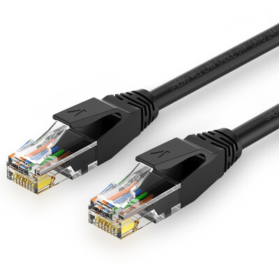 

(Shengwei) LC-6050G six lines of pure copper Gigabit 8-core twisted-pair network jumper 5 meters black oxygen-free copper high-speed network cable Gigabit network cable