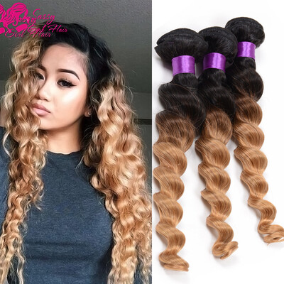 

Peruvian Loose Wave 4 Bundles 7a Peruvian Blonde Ombre Two Tone Human Hair Weave Extensions Peruvian Virgin Hair Loose Wave