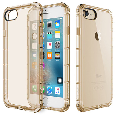

Locke ROCK Apple 7plus 8plus phone shell iphone7 8plus protective cover all-inclusive anti-drop silicone soft shell crystal shield series through gold