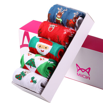 

Cat man MiiOW socks lady four seasons Christmas cartoon cute type tube socks female mixed color 5 pairs