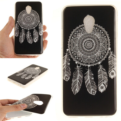 

Black wind chimes Pattern Soft Thin TPU Rubber Silicone Gel Case Cover for Meizu mx5