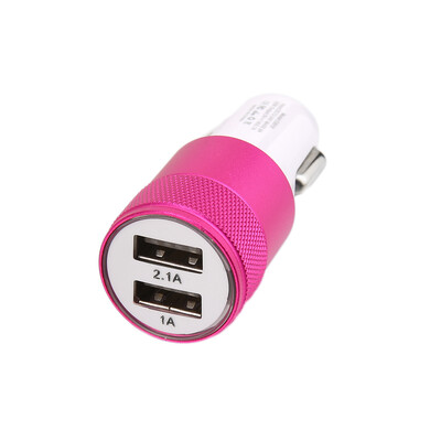 

1.0 / 2.1A двойной USB порт Алюминиевый сплав Универсальный Быстрый Автомобильное зарядное устройство адаптер