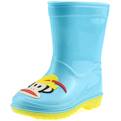 

PaulFrank mouth monkey rain boots in the tube waterproof plastic shoes sets of shoes children men&women baby fashion boots PF1011 blue 24 yards